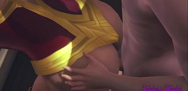  Wonder Woman DC Hentai 3D - Wonder Woman Fucked with creampie - Cartoon manga anime game porn